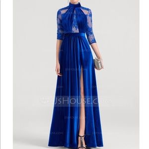 JJ’S HOUSE A-Line/Princess Velvet Evening Dress